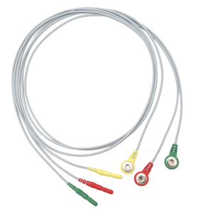 DIN EKG/EMG/EEG Snap Leads - 40 inch - 3 Lead Kit (IEC Standard)
