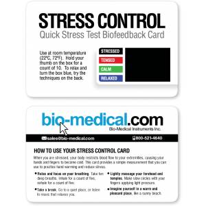 Quick Stress Test Biofeedback Cards with bio-medical.com Logo (20 Pack)