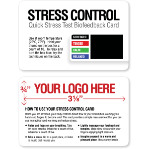 Quick Stress Test Biofeedback Cards with custom logo/imprint (500 Pack)