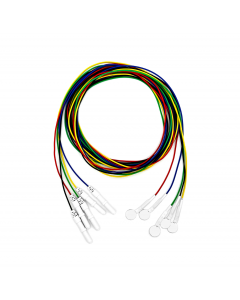 Caremed Medical Silver Flat Multi Colored EEG Electrodes - 5 Pack
